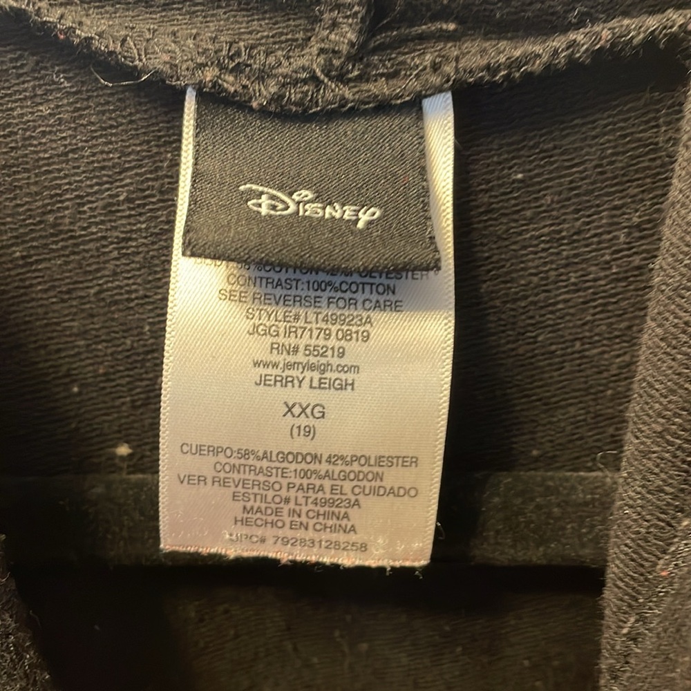 Disney Mickey Mouse Juniors XXL Hoodie Colorblock Jerry Leigh Vacation Cozy Soft - Picture 4 of 6